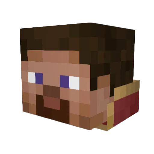 TyberiusIII Minecraft avatar head, 3D render