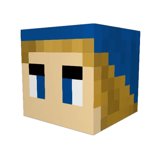 Tyboh Minecraft avatar head, 3D render