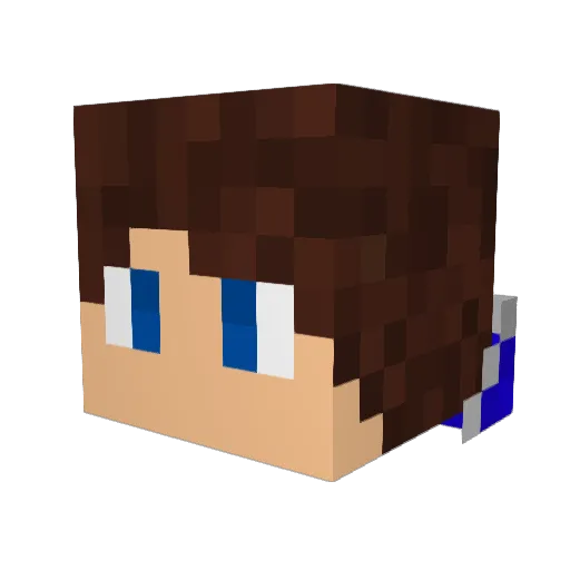 Tybondus Minecraft avatar head, 3D render