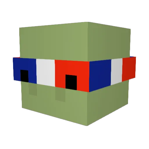 Tybuneq Minecraft avatar head, 3D render