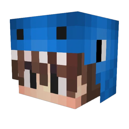 TydeYT Minecraft avatar head, 3D render