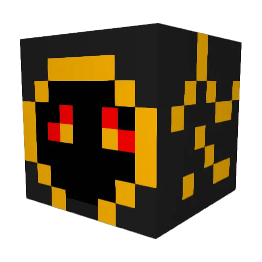 Tyderalin Minecraft avatar head, 3D render