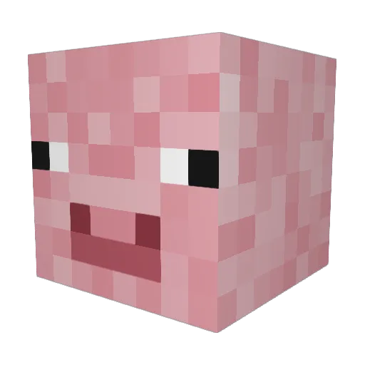 TydzMC Minecraft avatar head, 3D render