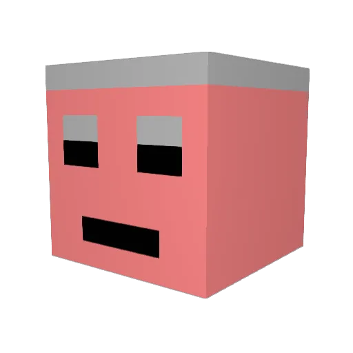 TyeHarris07 Minecraft avatar head, 3D render