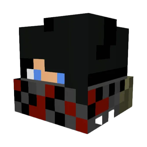 TyeRaykSurivor Minecraft avatar head, 3D render