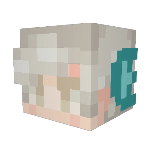 Tyeotics Minecraft avatar head, 3D render