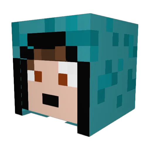 Tyeska Minecraft avatar head, 3D render