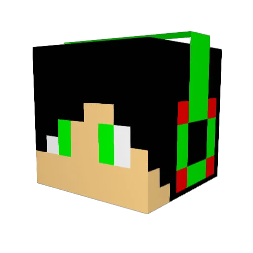 Tyffyry Minecraft avatar head, 3D render