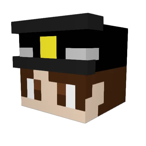 Tygameista3000 Minecraft avatar head, 3D render