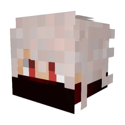 TyghaSpielt Minecraft avatar head, 3D render