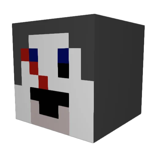 Tygress Minecraft avatar head, 3D render
