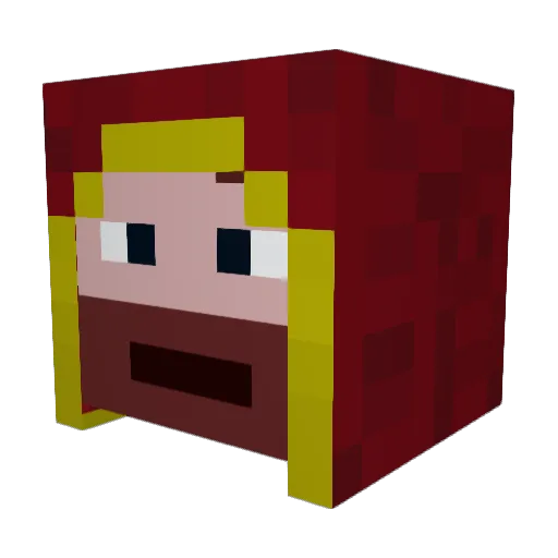 Tyief Minecraft avatar head, 3D render