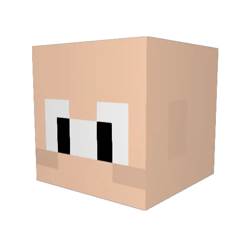 Tyiops Minecraft avatar head, 3D render