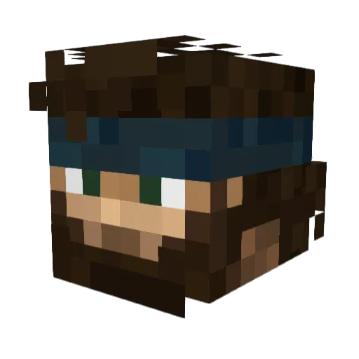 Tyjitsu Minecraft avatar head, 3D render