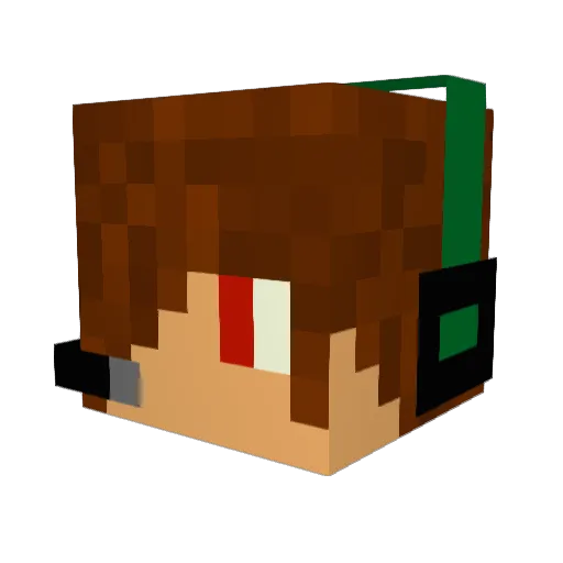 Tykenn_ Minecraft avatar head, 3D render