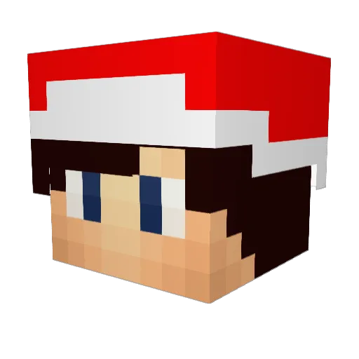 Tykkoman Minecraft avatar head, 3D render