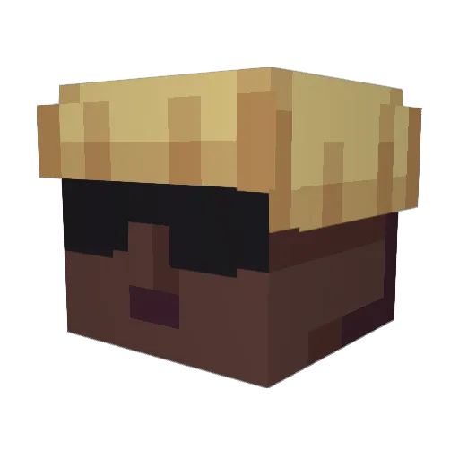 TylerCinemaa Minecraft avatar head, 3D render