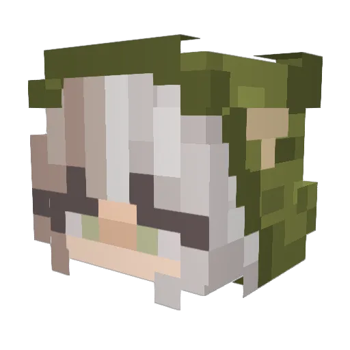 TylerGoldEyes Minecraft avatar head, 3D render