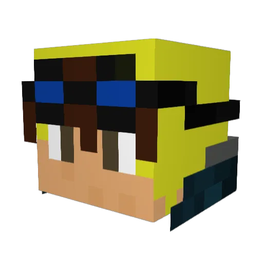 TylerGwyrdd Minecraft avatar head, 3D render