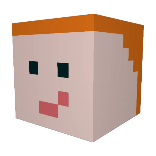 TylerLino Minecraft avatar head, 3D render