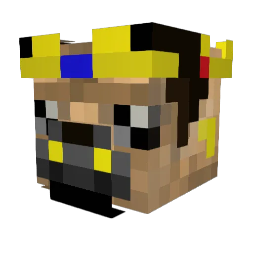 Tyler_03 Minecraft avatar head, 3D render