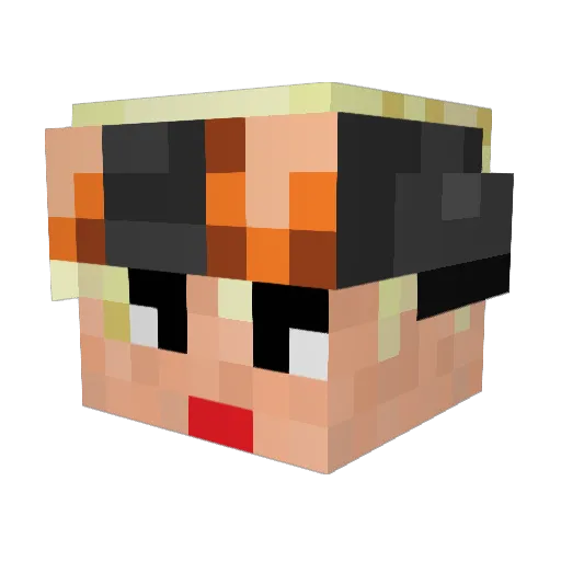 Tylerinator Minecraft avatar head, 3D render
