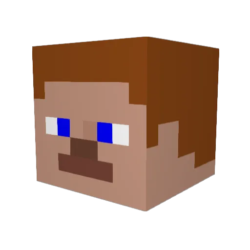 Tylerjpearson Minecraft avatar head, 3D render
