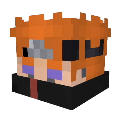 Tylersobased Minecraft avatar head, 3D render