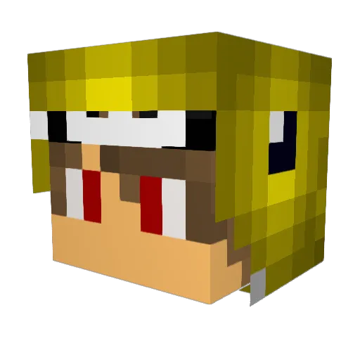 Tylilix Minecraft avatar head, 3D render