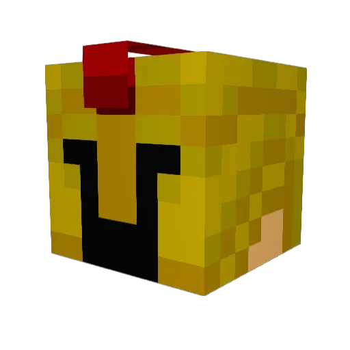 Tylt34S Minecraft avatar head, 3D render