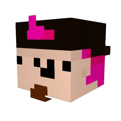 Tymaunoprix Minecraft avatar head, 3D render