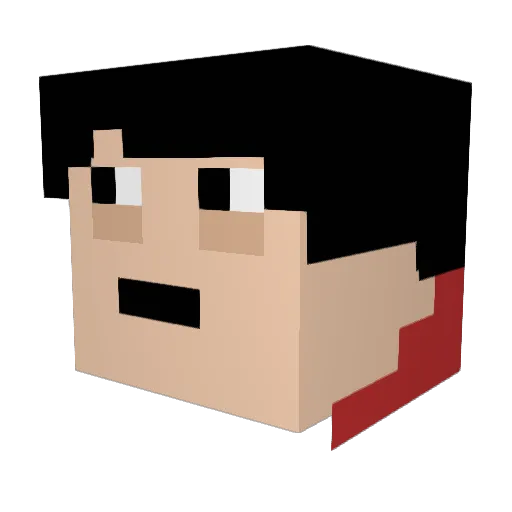 Tymczor Minecraft avatar head, 3D render