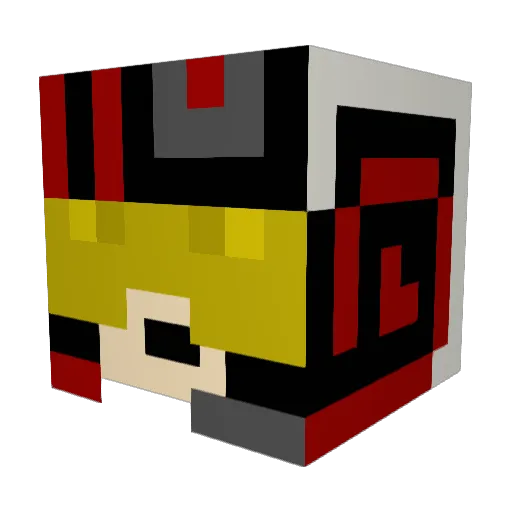 Tymeconsuming Minecraft avatar head, 3D render