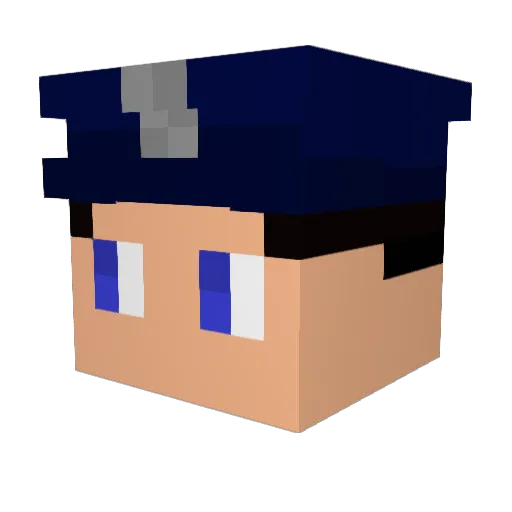 Tymokei Minecraft avatar head, 3D render