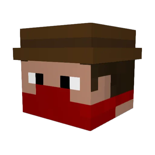 Tyna19 Minecraft avatar head, 3D render