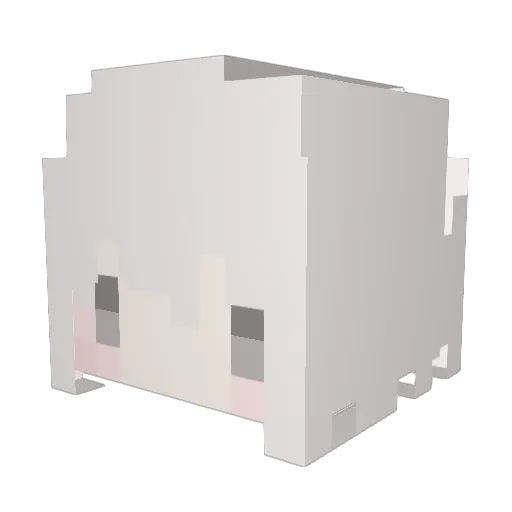 Tynels Minecraft avatar head, 3D render