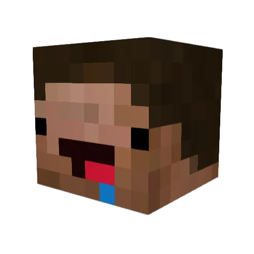 Tynshi Minecraft avatar head, 3D render