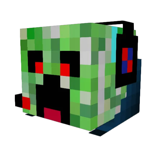 Tyomchik_YT Minecraft avatar head, 3D render