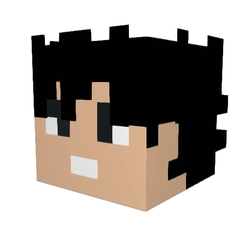 TypHershel Minecraft avatar head, 3D render