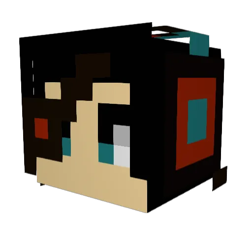 TypInd Minecraft avatar head, 3D render