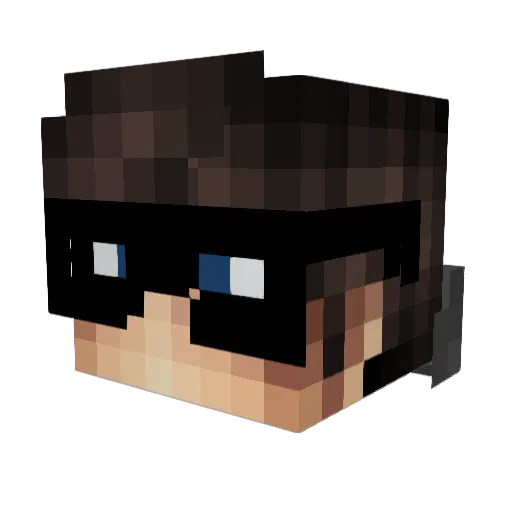 TypeMon Minecraft avatar head, 3D render