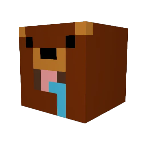 Type_1diabetes Minecraft avatar head, 3D render