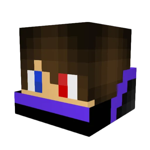 Type_eygey1 Minecraft avatar head, 3D render