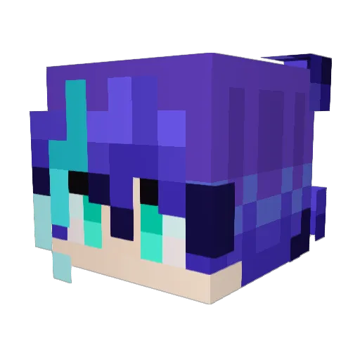 Typez_AD Minecraft avatar head, 3D render