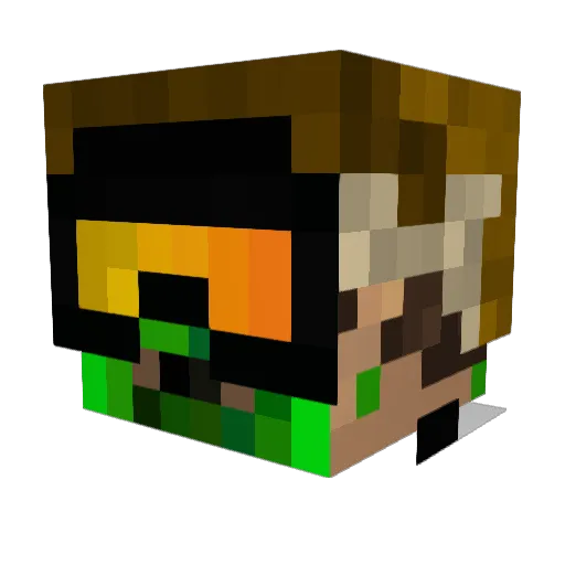 Typh0nus Minecraft avatar head, 3D render