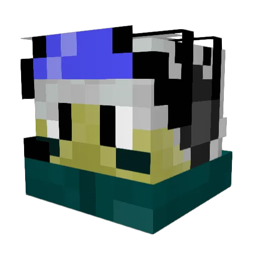 Typhantis Minecraft avatar head, 3D render