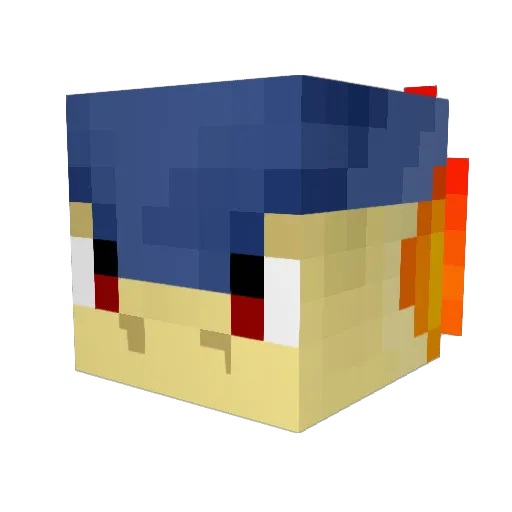 Typholodo Minecraft avatar head, 3D render
