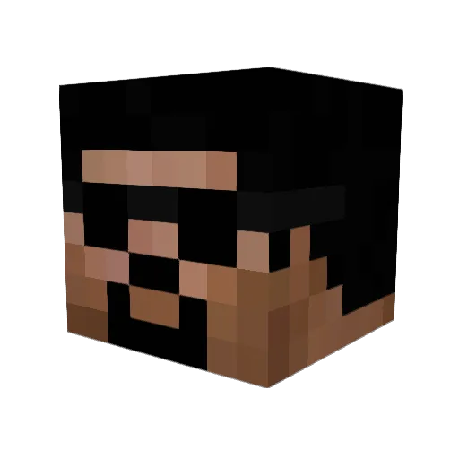 Typhoonic Minecraft avatar head, 3D render