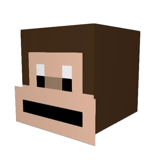 TypicBenjamin Minecraft avatar head, 3D render