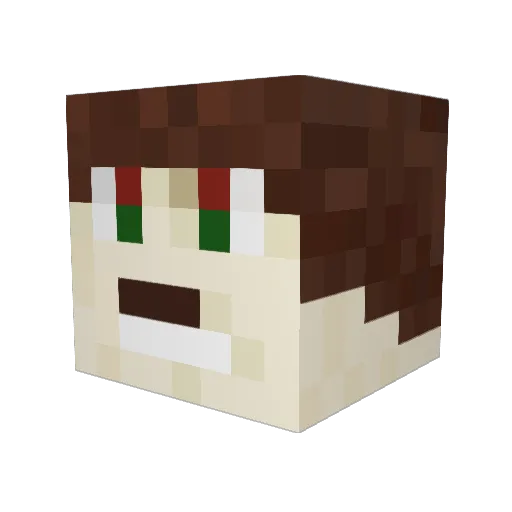 TypicalAd Minecraft avatar head, 3D render